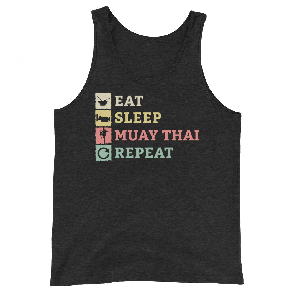 Eat, Sleep, Muay Thai, Repeat tank top