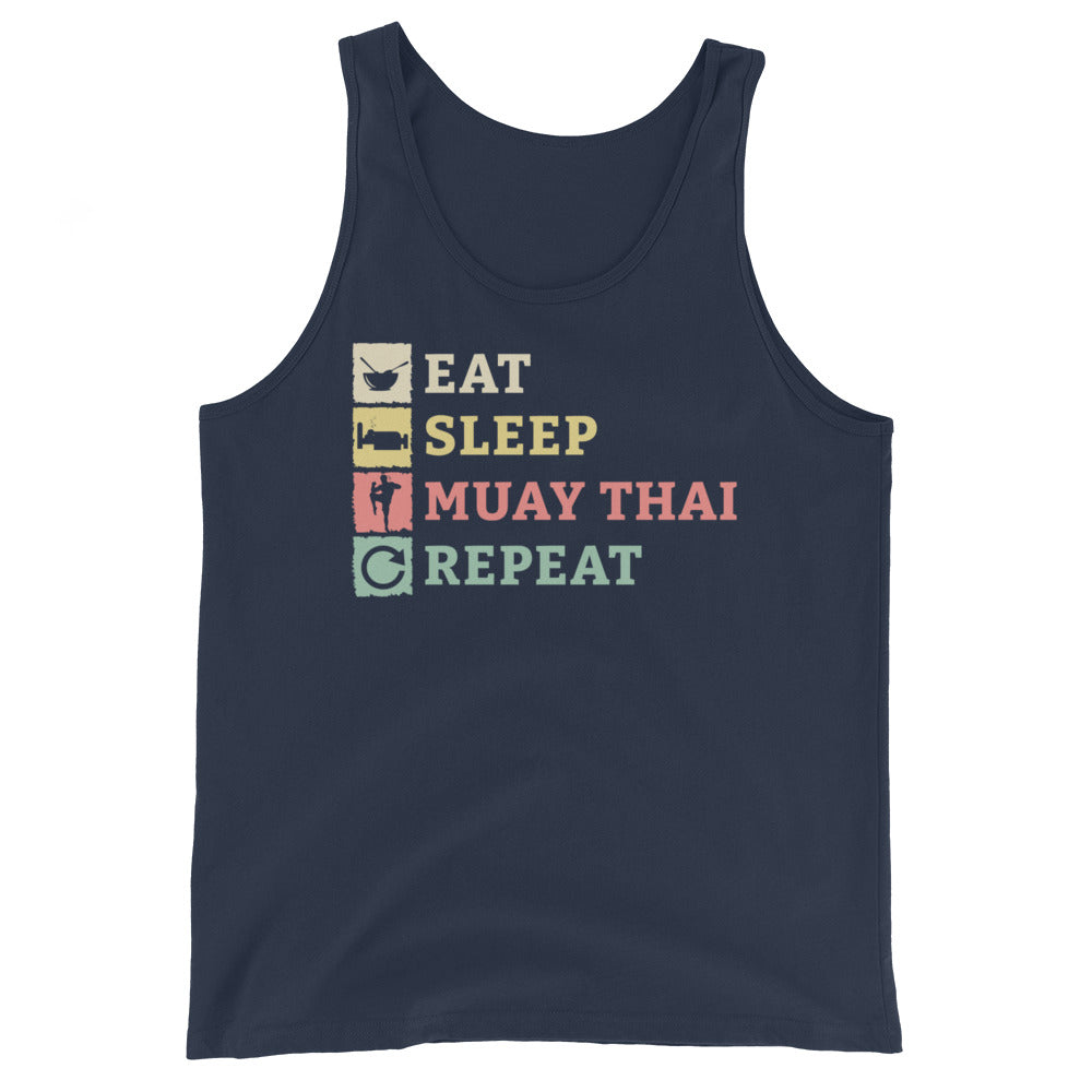 Eat, Sleep, Muay Thai, Repeat tank top