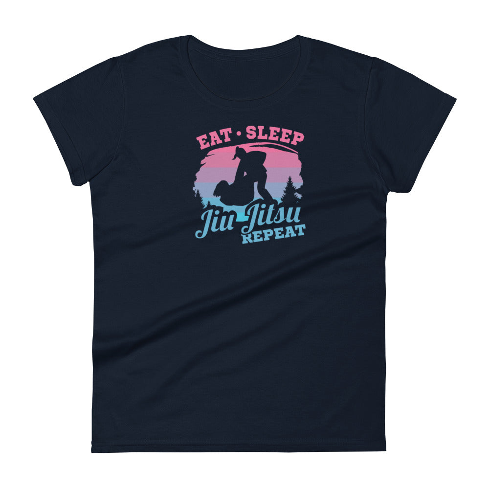 Eat, Sleep, JiuJitsu, Repeat - Pink&Blue
