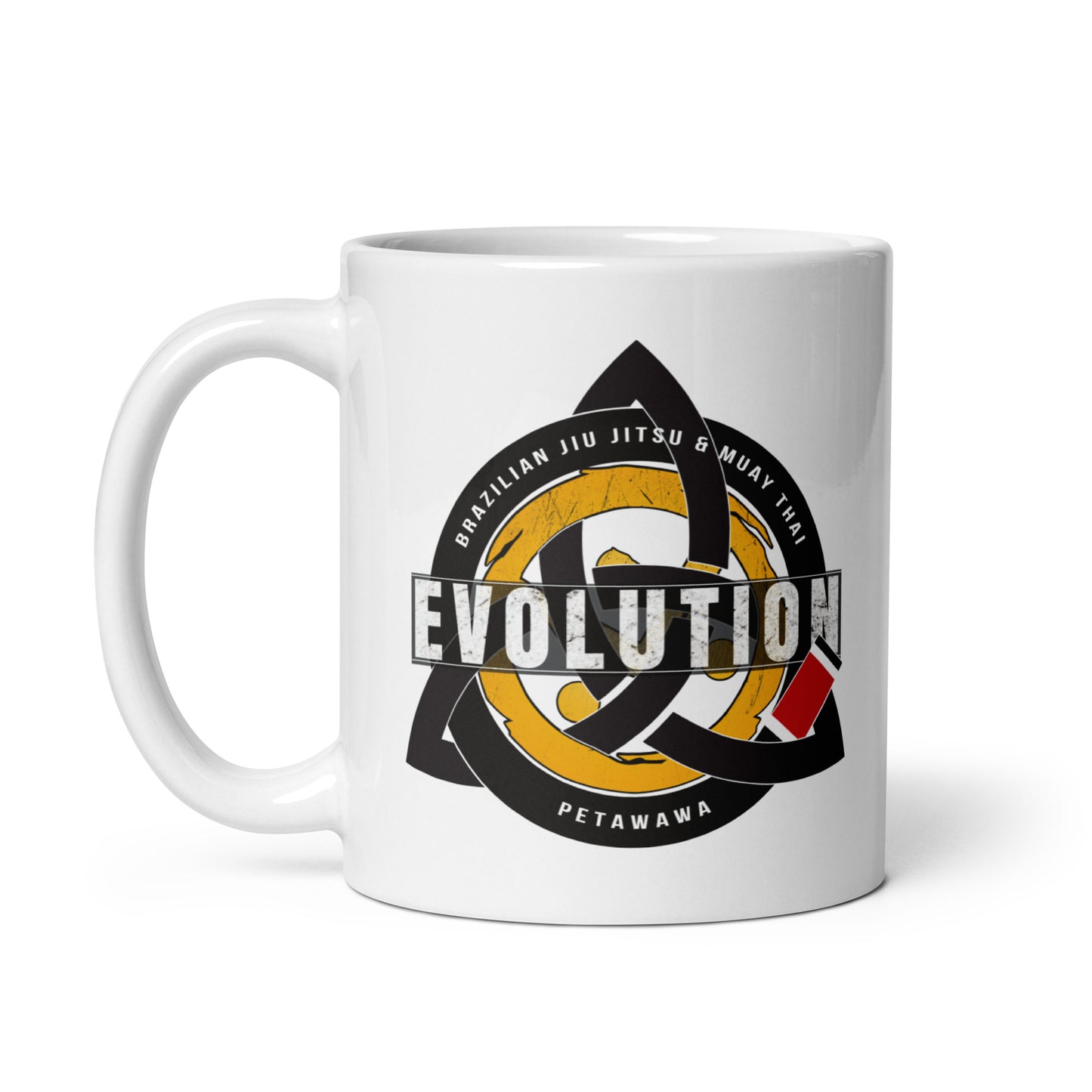 White 'Evolution' glossy mug