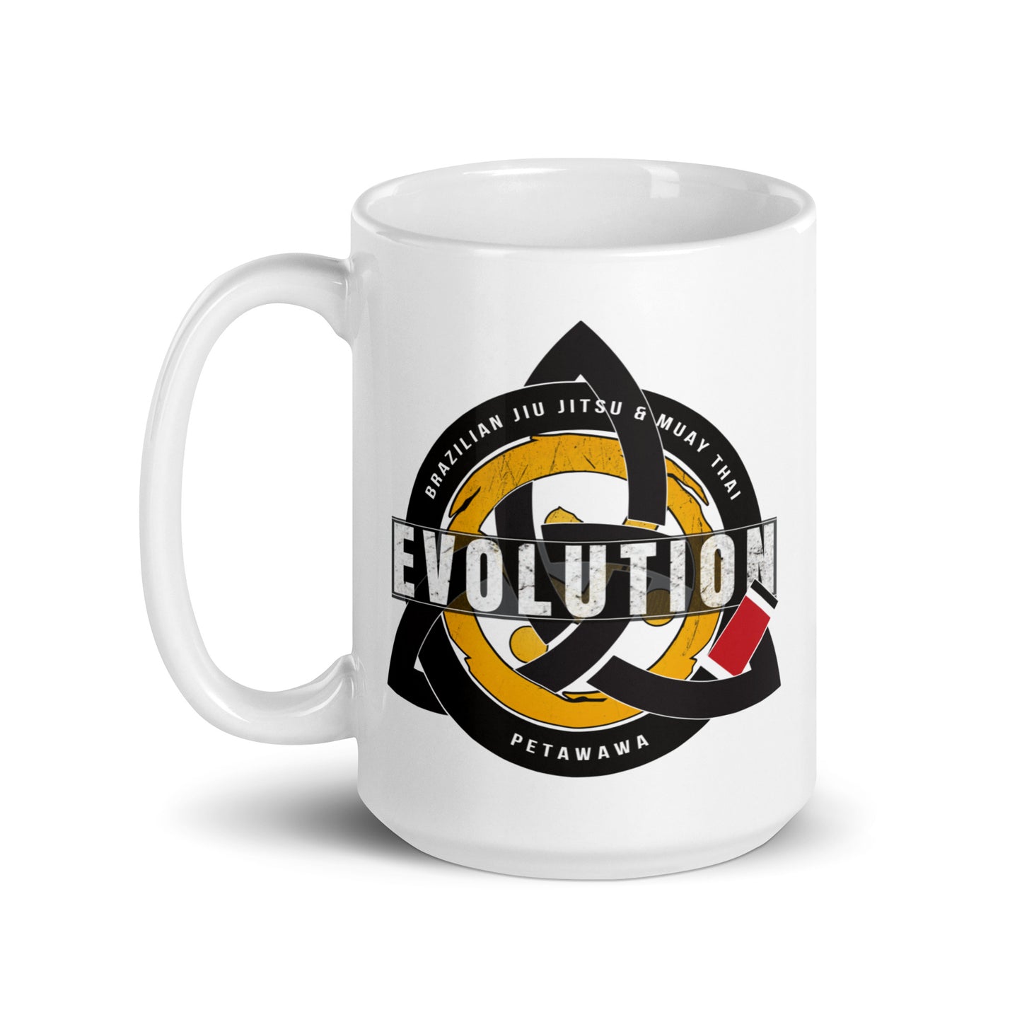 White 'Evolution' glossy mug